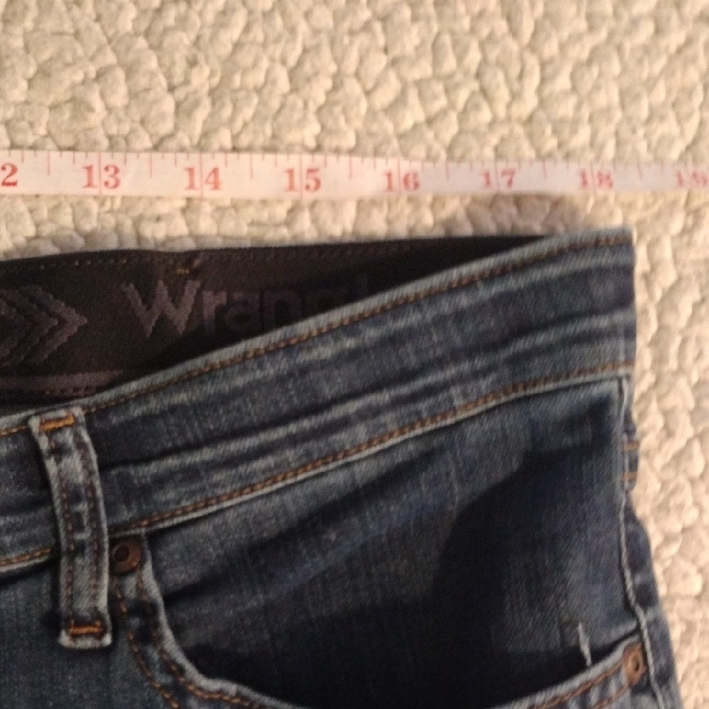 Wrangler Authentics 36x28 Jeans Blue Relaxed Baggy Loose Indigo Faded - Picture 6 of 8